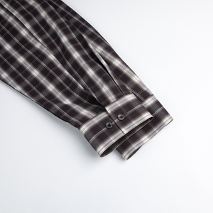 Commercio all'ingrosso camicia di flanella con Zip in cotone in popeline 100% personalizzata per gli <span class=keywords><strong>uomini</strong></span> <span class=keywords><strong>a</strong></span> maniche lunghe stile Casual camicie <span class=keywords><strong>a</strong></span> quadri da uomo Plus Size - Product Image 3