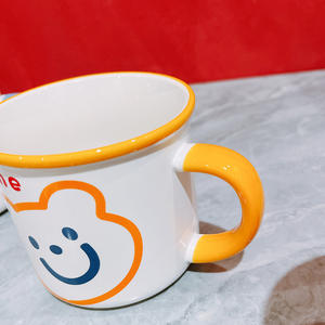 Stile coreano orso tazza carino cartone animato tazza di ceramica per la colazione acqua <span class=keywords><strong>caffè</strong></span> o regalo porcellana sorridente tazza per il viso per i viaggi - Product Image 5