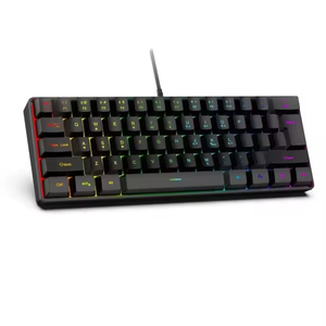 OEM ODM 批发 USB 有线机械键盘 RGB 背光 61 键迷你薄型游戏可调节倾斜 3 键腕托键盘 - Product Image 2