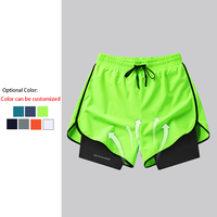 Shorts personnalisés OEM, shorts à séchage rapide 2-en-1, vêtements de sport pour hommes de haute qualité, sous-vêtements décontractés, pantalon de sport en polyester pour hommes