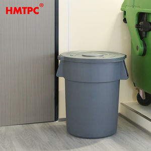 Buen Precio al por Mayor, Contenedor de <span class=keywords><strong>Basura</strong></span> Redondo de Plástico HDPE de <span class=keywords><strong>200</strong></span> <span class=keywords><strong>Litros</strong></span>/55 Galones, <span class=keywords><strong>Cubo</strong></span> de <span class=keywords><strong>Basura</strong></span> para el Hogar y Exteriores - Product Image 2