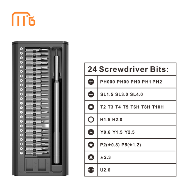 Hot Sale Professional MingTu 26-in-1 Professional Screwdriver Tool Set for iPhone Mobile Repairing Steel Handle OEM