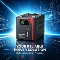 Stabilisateur de tension monophasé CA 220V, entrée 100-260V, affichage LCD, contrôle par relais, régulateur de tension automatique 5kVA, protection contre les surtensions