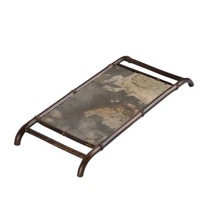 Bamboo Stone Surface <b>Tea</b> Tray Square Teapot Holder <b>Tea</b> <b>Set</b> Storage Tray Meilu <b>Tea</b> Ceremony Accessories - Product Image 5