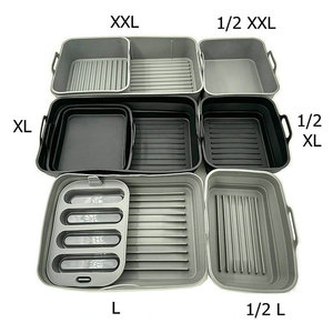 Yuye - Olla de Silicona Rectangular Grande de 6L-10.4L para Freidora de Aire, Moldes para Pasteles, Revestimientos de Silicona para Freidoras de Aire Dobles DZ302 AF500UK - Product Image 1