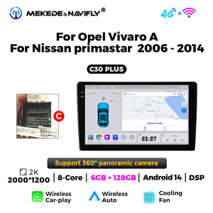 MEKEDE Car Audio Radio GPS navigazione Touch Screen Auto-play Android Auto Opel <span class=keywords><strong>Vivaro</strong></span> <span class=keywords><strong>a</strong></span> per Nissan Primastar 2006-2014 - Product Image 5