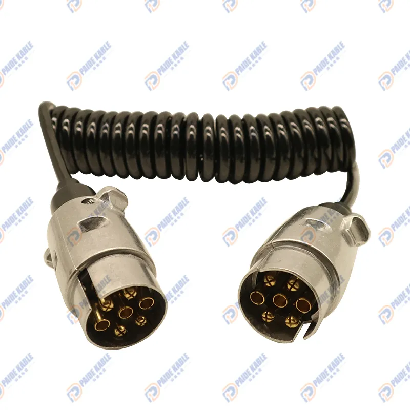 Customized Extendable Stretchable Spiral Curled coiled Cable Spring Wire for Trailer Medical Equipment
