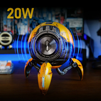 Nuevo Mars Pro Edición Especial con Revestimiento Metálico Amarillo Dañado por la Guerra, Sistema de Altavoces Duales de 20 Vatios, 6 Luces Dinámicas, Altavoz Tipo C