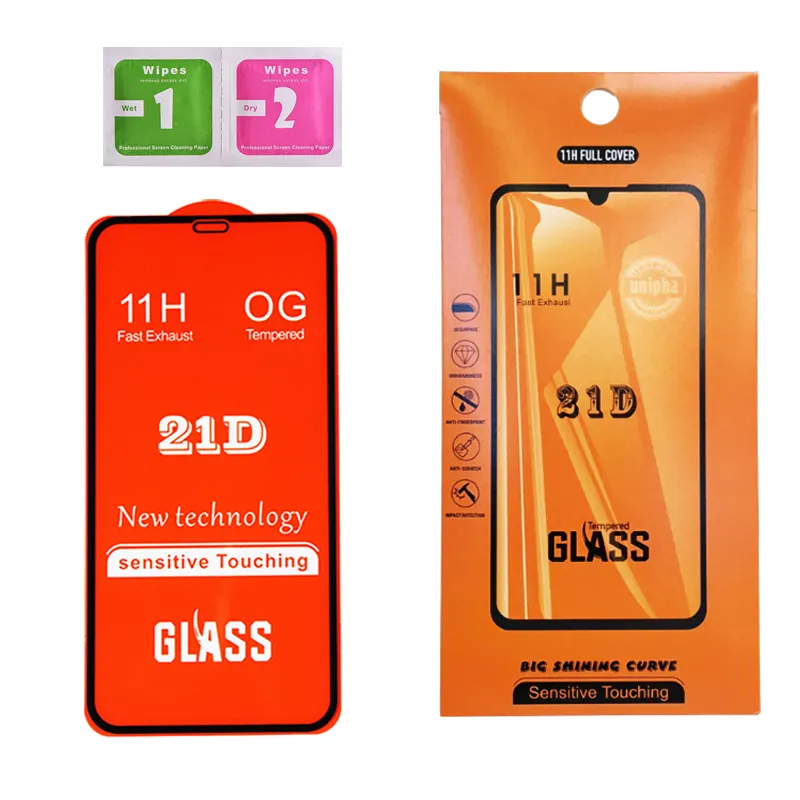 Nieuwste Hot Sale 21H Mobiele Telefoon Gehard Glas Screen Protector Voor Iphone 11 12 X Xr 11pro Max 12pro