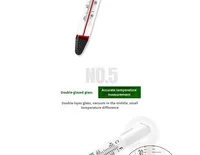 Termometer Kaca Mewah untuk Akuarium dengan Suction Cup, Skala Jelas, Ramah Lingkungan, Alat Pengukur Suhu Air