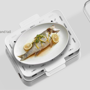 18 एल डिजिटल टाइमर नियंत्रण स्टेनलेस स्टील ट्रे मकई स्टीमर के साथ 3 टियर फूड स्टीमर इलेक्ट्रिक स्टीमर इलेक्ट्रिक - Product Image 4