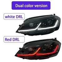 Pour Volkswagen Golf 7 MK7 / MK7.5 (2014-2017) Phares LED bicolores rouge/blanc DRL, feux de voiture, plug and play