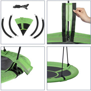 Ensemble de balançoire pour enfant robuste pour arrière-cour, support en métal pliant pour soucoupe pour bébé intérieur et extérieur - Product Image 3