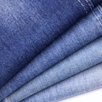 Tissu denim non extensible 10 oz, sergé 10S LHT, bleu foncé brut, pour vêtements, en rouleau, pour fabricants