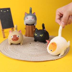 Dekompresyon havalandırma kızgın simülasyon kedi sıkmak oyuncak Mini Squishy Mochi hayvanlar stres giderici Fidget oyuncak 5 ila 7 yıl için - Product Image 4