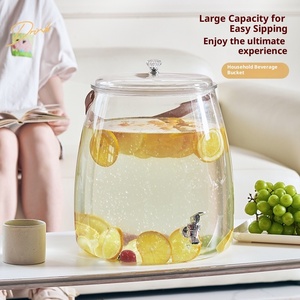 Jarra de Agua para Refrigerador de Gran Capacidad, de Plástico, con Grifo y Asa, Diseño Moderno y <span class=keywords><strong>Simple</strong></span> para Uso Doméstico - Product Image 3