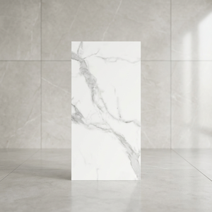 Statuario Pearl White Veins 24x48 Inch Glazed Porcelain Tiles for Elegant <b>Wall</b> & Floor Spaces - Product Image 4