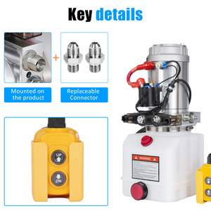 Unidad de Potencia Hidráulica de Plástico de 3 Cuartos, 12V CC/1.6KW, para Camionetas y Camiones - Product Image 5
