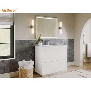 Meubles de salle de bain modernes OEM 2025 ensemble vanité de salle de bain complète avec table bureau armoire panneau miroir robinet d'évier pour chambre à coucher salle à manger - Product Image 2