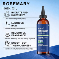 Minyak Rambut Rosemary Alami MOKERU untuk Pertumbuhan, Minyak Esensial Organik Cold Pressed untuk Rambut Rontok, Penipisan, dan Perawatan Kulit Kepala Kering