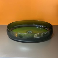 Résine époxy lavabo résine une pièce bassin pierre résine bassin piédestal pour hôtel