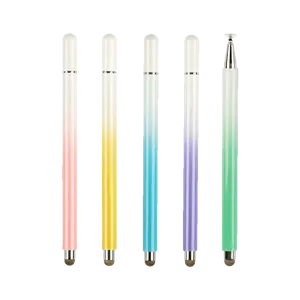 Stylus kalem 2 In 1 Stylus kalem Tablet dizüstü Apple Android Ipad için kapasitif çizim yazma telefon kalem tükenmez