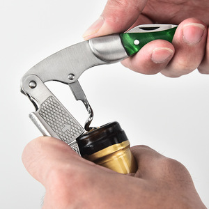 Tire-<span class=keywords><strong>bouchon</strong></span> manuel en acier inoxydable et résine à double charnière <span class=keywords><strong>pour</strong></span> bouteilles <span class=keywords><strong>de</strong></span> <span class=keywords><strong>vin</strong></span>, avec verseur et <span class=keywords><strong>bouchon</strong></span>, idéal <span class=keywords><strong>pour</strong></span> les barmans - Product Image 6