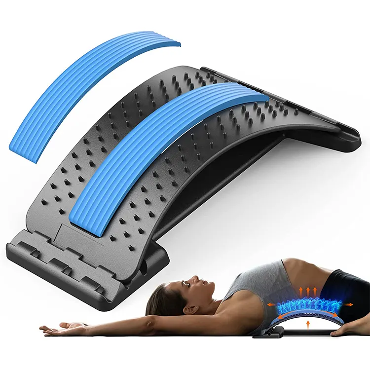 Back Stretcher Orthopedic Back Lumbar Support Stretch Acupuncture Magnetic Therapy Massager Lower Back Cracker