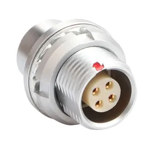 1B Series 4 Pin Back Panel Mount Fixed Socket Connector