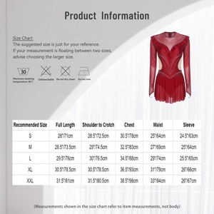 Traje de Patinaje Artístico para Mujer, Leotardo con Falda, Mono de una Pieza, Disfraz para Gimnasia, Danza Latina, Danza Lírica y Contemporánea - Product Image 6