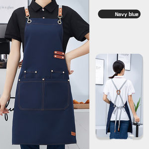 Waterproof Kitchen Apron for Women/Men With <b>Pockets</b> Work Mandil Cleaning Pinafore Restaurant Shop Waiter Work Uniform - Product Image 4