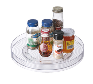 GREENSIDE moderno acrilico Lazy Susan giradischi <span class=keywords><strong>contenitori</strong></span> <span class=keywords><strong>in</strong></span> <span class=keywords><strong>plastica</strong></span> trasparente <span class=keywords><strong>per</strong></span> armadio girevole scaffali di stoccaggio <span class=keywords><strong>per</strong></span> verdure - Product Image 1