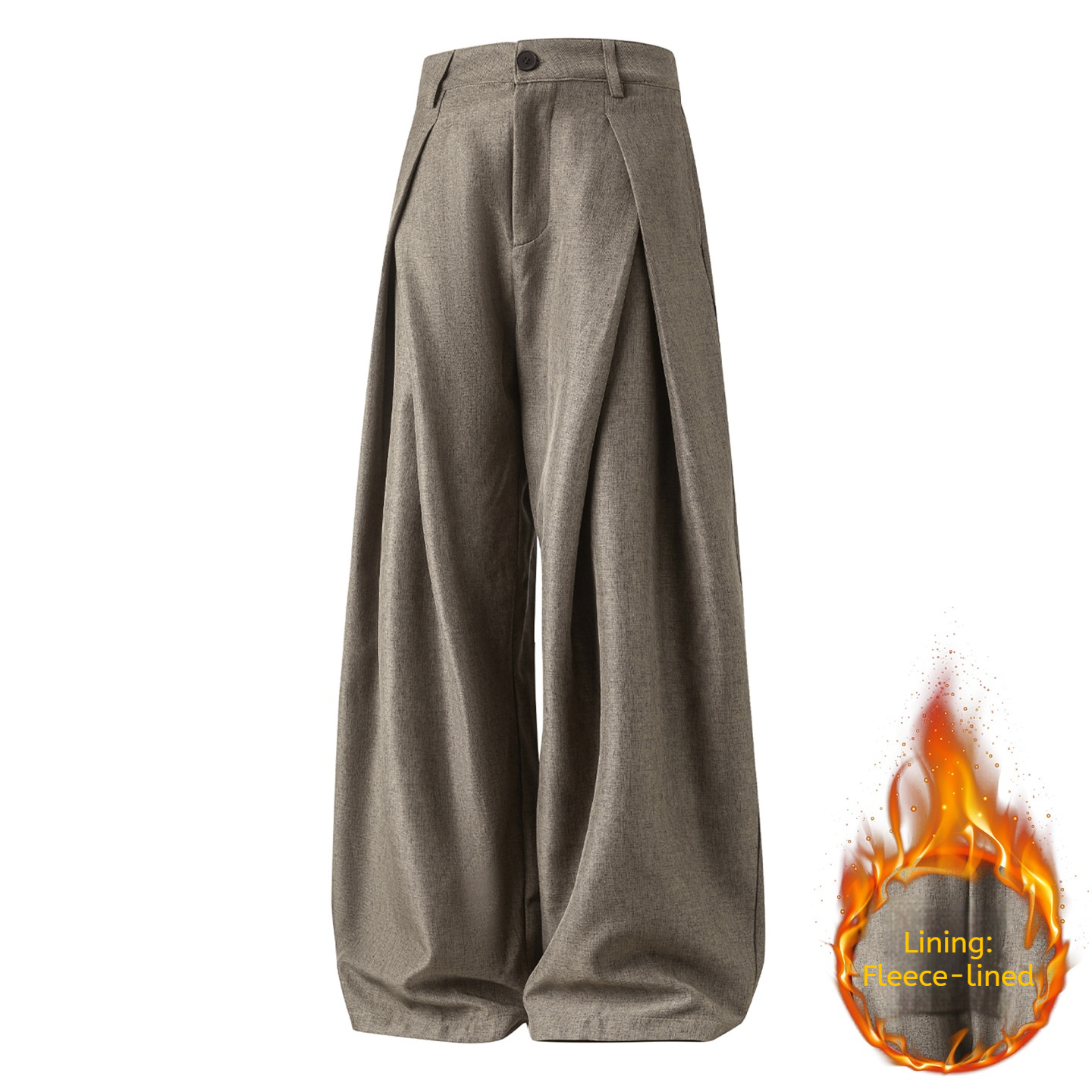 Foderato in pile marrone