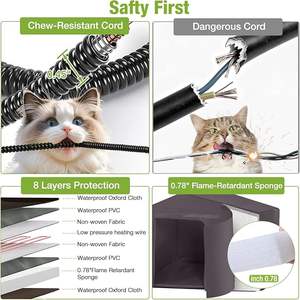 بيت قطط مدفأ للقطط الخارجية، مقاوم للعوامل الجوية بنسبة 100%، قابل للتوسيع، مأوى معزول للقطط البرية مع سخان - Product Image 4