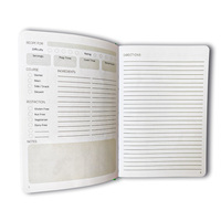Livre de recettes personnalisé de cuisine familiale vierge écologique à écrire dans vos propres recettes, livre de recettes, cahier de cuisine imprimé