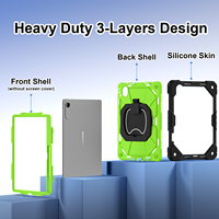 Étui de protection à 3 couches pour Lenovo Idea Tab Pro Gen 2 TB390 Xiaoxin Pro 13 Pro GT 13 avec support rotatif à 360°, sangle d'épaule et porte-stylo