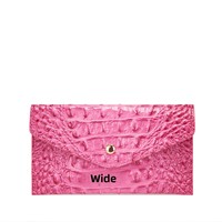 Dompet Wanita Bergaya Retro Eropa Amerika Terbaru Multi-warna, Dompet Clutch Motif Kulit Buaya, Dompet Brahmin Bahan Poliester