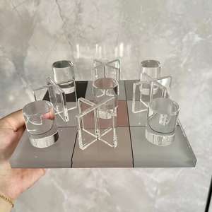 Jeu de société XO en acrylique personnalisé, jeu d'échecs en trois parties, jeu de société spécial en acrylique <span class=keywords><strong>Tic</strong></span> <span class=keywords><strong>Tac</strong></span> Toe pour les fêtes à domicile, jeu de table pour la famille - Product Image 5