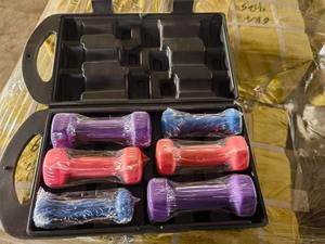 ชุดดัมเบลนีโอพรีนหลากสี น้ำหนัก 1-8 กก. พร้อมชั้นวางเคลือบไวนิล ด้ามจับพลาสติกเคลือบ สำหรับออกกำลังกาย เหมาะสำหรับผู้หญิง เด็ก และเยาวชน - Product Image 4