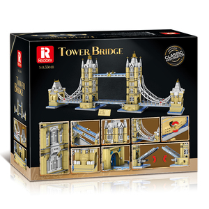 Bloques de Construcción Reobrix 55018 del Puente Tower, 9782 Piezas, Modelo de Arquitectura Emblemática, <span class=keywords><strong>Ladrillos</strong></span> MOC, Ingeniería Técnica para Adultos - Product Image 4