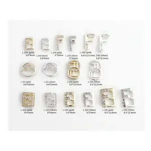 Amuletos para uñas de material de circón, diseño de logotipo de FEN, estilo japonés, diseño de lujo, marca de metal de circón completo, arte de uñas