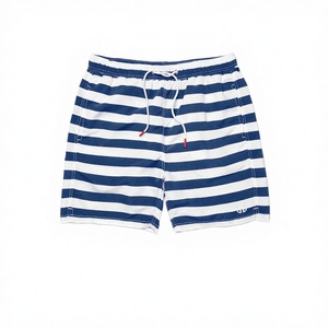 Coarse-Striped <b>Yarn</b>-Dyed Knitted Drawstring Cargo Shorts High Waist Casual Men's Waterproof Breathable Anti-Wrinkle Eco-Friendly - Product Image 3