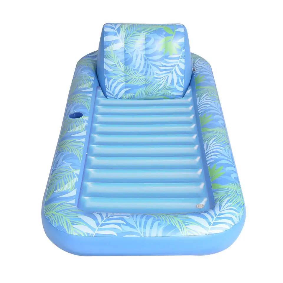 Şişme bronzlaşma havuzu şezlong şamandıra yüzer sal solaryum aile açık bahçe için şişme yastık ile