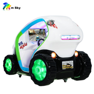 Manège pour enfants à monnayeur, 2 places, en fibre de verre, avec jeu vidéo de course automobile 3D d'intérieur haut de gamme, pour centres commerciaux - Product Image 3