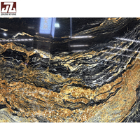 Dalles de granit brésilien magma or carreaux marbre taureau noir naturel poli qualité supérieure
