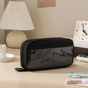 Bolsa Oxford <span class=keywords><strong>de</strong></span> lápices <span class=keywords><strong>de</strong></span> 3 capas <span class=keywords><strong>de</strong></span> gran capacidad al por mayor, estuche <span class=keywords><strong>de</strong></span> almacenamiento <span class=keywords><strong>de</strong></span> tela <span class=keywords><strong>para</strong></span> estudiantes, <span class=keywords><strong>adolescentes</strong></span>, oficina, uso en el aula - Product Image 3