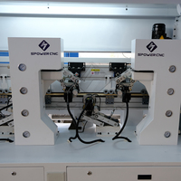 Máquinas para Fabricación de Muebles, Máquina Automática CNC para Enchapar Cantos de Madera y PVC, Enchapadora de Cantos Recíproca Doble con Láser