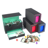 MIO PU Sammelkartenbox mit Sichtfenster für TCG-Sammelalben – Hochwertige Deckbox für Schachspiele und Spielkarten