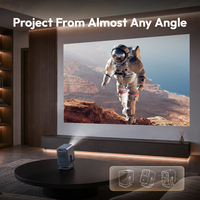 BYINTEK Nouveau Mango 1 Pro, mini projecteur intelligent LCD à mise au point automatique, portable, batterie intégrée, rotation à 180°, 720P, 150 lumens, home cinéma