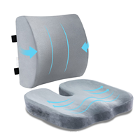 Oreiller de soutien lombaire Jiyimei (pour bureau et chaise) coussin en mousse à mémoire de forme avec soulagement de la pression sciatique coccyx mal de dos